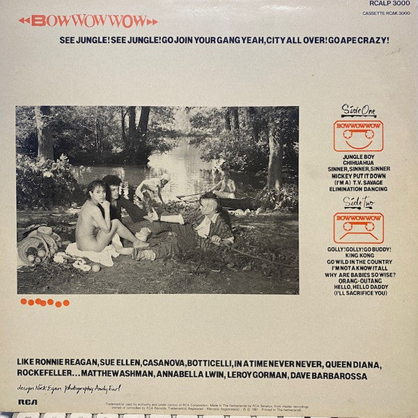 Bow Wow Wow : See Jungle! See Jungle! Go Join Your Gang Yeah, City All Over! Go Ape Crazy! (LP, Album)