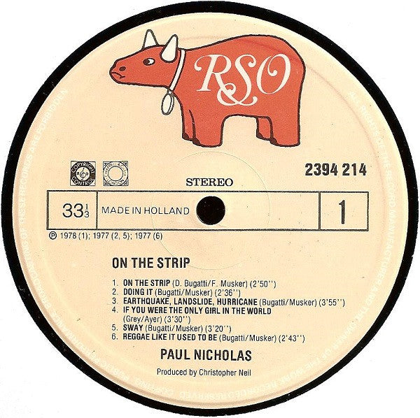 Paul Nicholas : On The Strip (LP, Album)