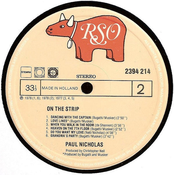Paul Nicholas : On The Strip (LP, Album)