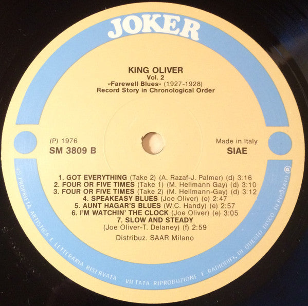 King Oliver : Farewell Blues (1927 - 1928) (LP, Comp)