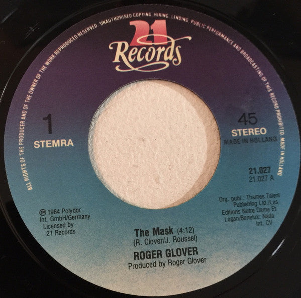 Roger Glover : The Mask (7", Single)