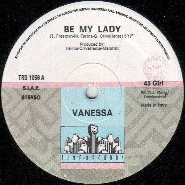 Vanessa : Be My Lady (12")
