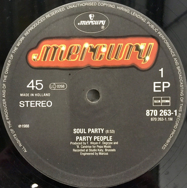 Party People (7) : Soul Party (Medley) (12")