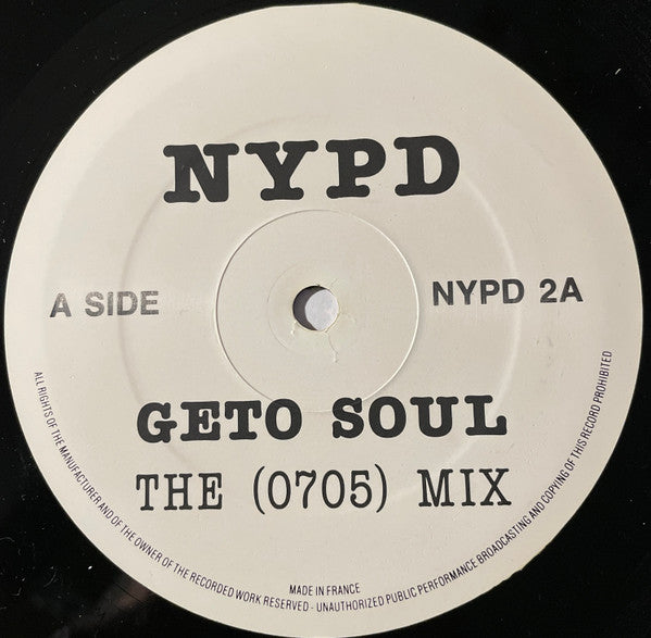 N.Y.P.D. (2) : Geto Soul (12")