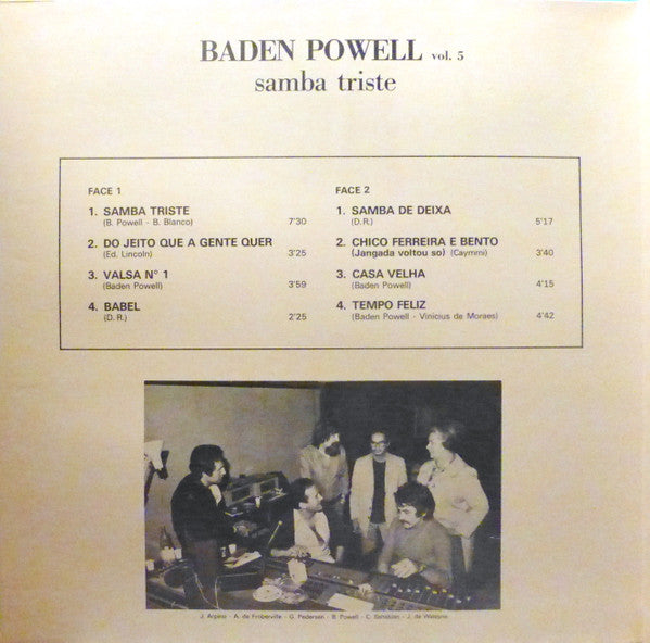 Baden Powell : Vol.5 - Samba Triste (LP, Album, RE, Gat)