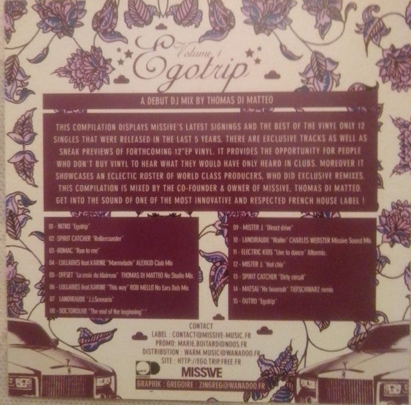 Thomas Di Matteo : Egotrip (CD, Comp, Mixed, Promo)