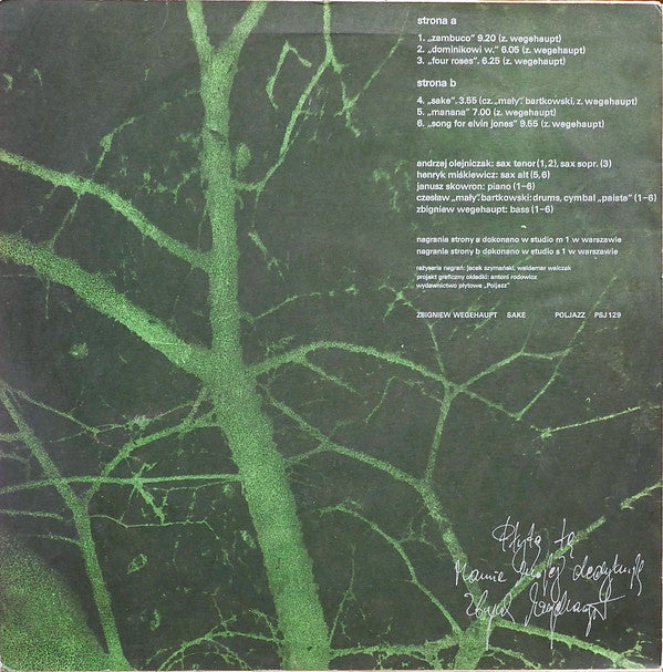 Zbigniew Wegehaupt : Sake (LP)