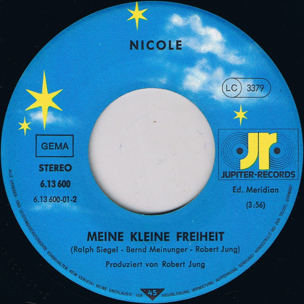 Nicole (2) : Papillon / Meine Kleine Freiheit (7", Single)