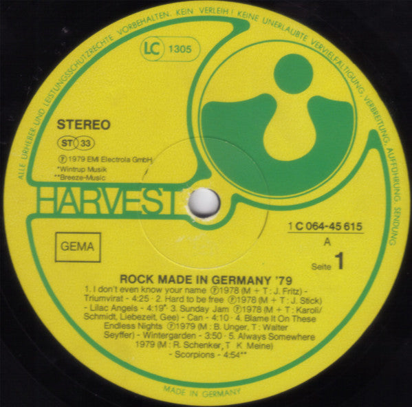 Various : Rock Made In Germany '79 (LP, Comp)