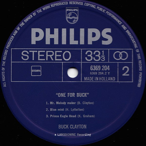 Buck Clayton : One For Buck (LP, Album)