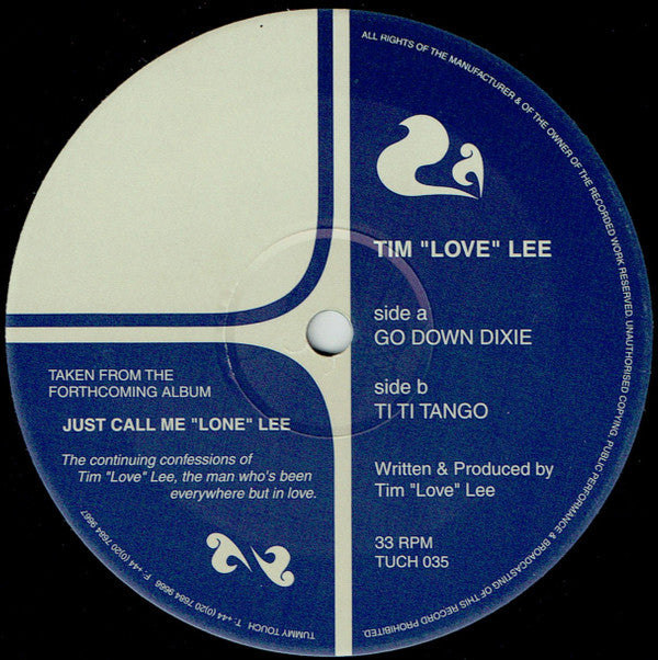 Tim "Love" Lee : Go Down Dixie (12")