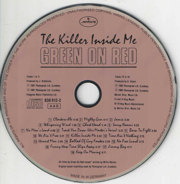 Green On Red : The Killer Inside Me (CD, Album)