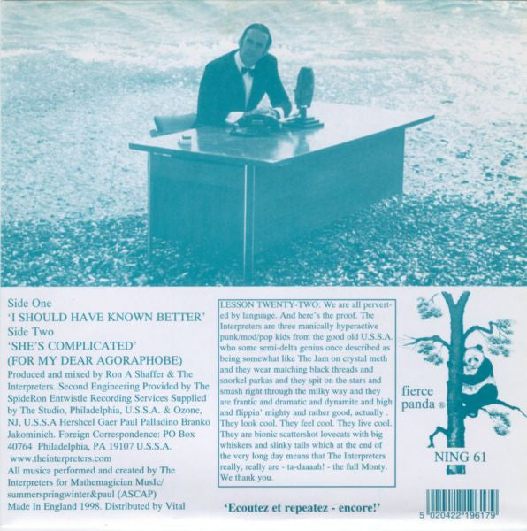 The Interpreters : I Should Have Known Better (7")