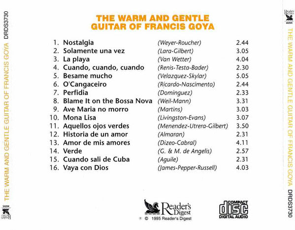Francis Goya : The Warm And Gentle Guitar Of Francis Goya (CD, Comp)