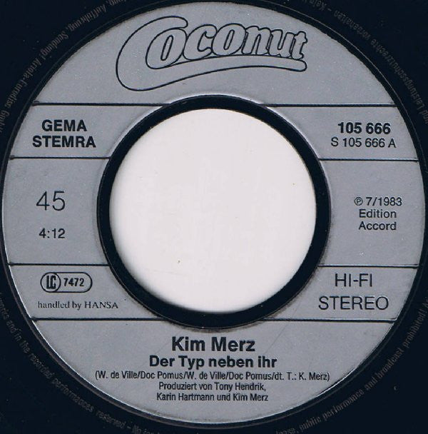 Kim Merz : Der Typ Neben Ihr (7", Single)
