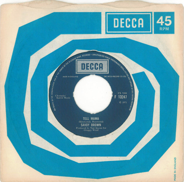 Savoy Brown : Tell Mama (7")