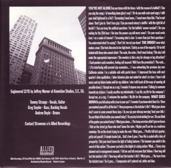 Strawman : Politics On The Pavement (7", EP)
