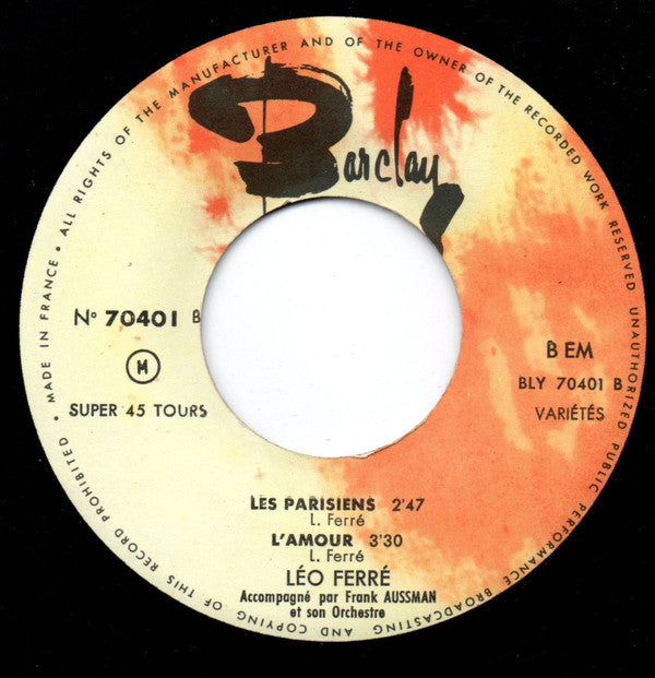 Léo Ferré : Les Femmes (7", EP)