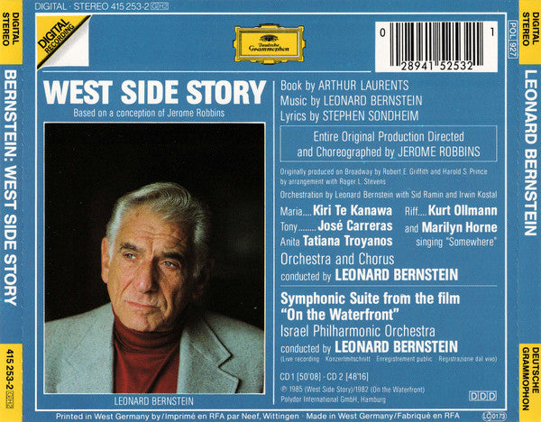 Leonard Bernstein : West Side Story (2xCD, Album, RE, RP)