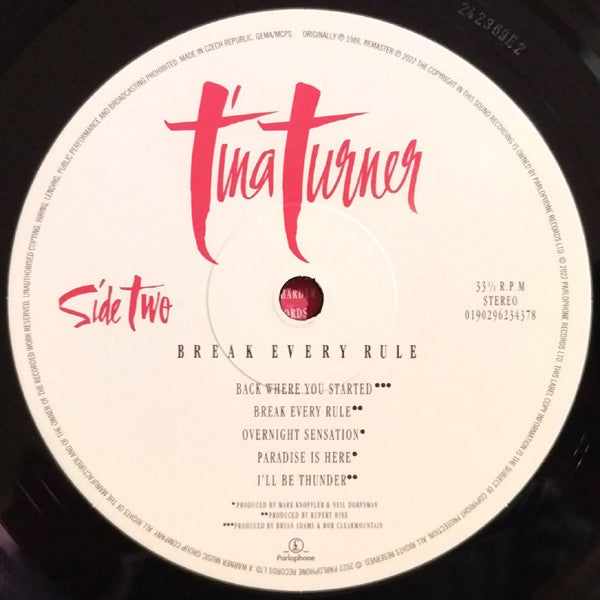 Tina Turner : Break Every Rule (LP, Album, RE, RM)