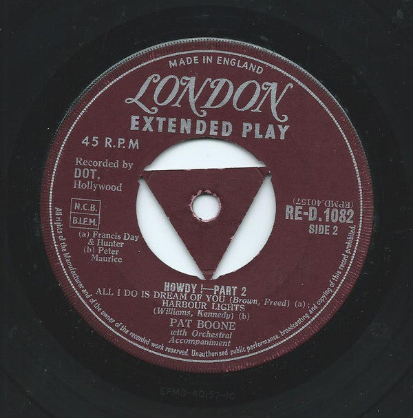 Pat Boone : Howdy ! Part 2 (7", EP)