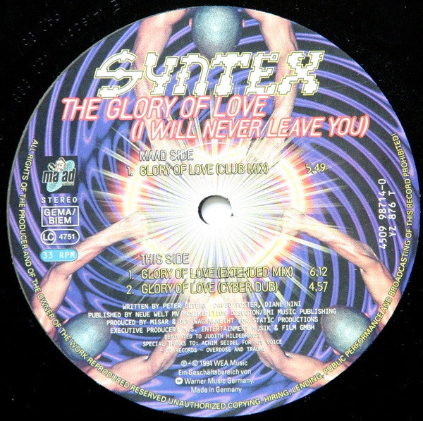 Syntex : The Glory Of Love (I Will Never Leave You) (12")