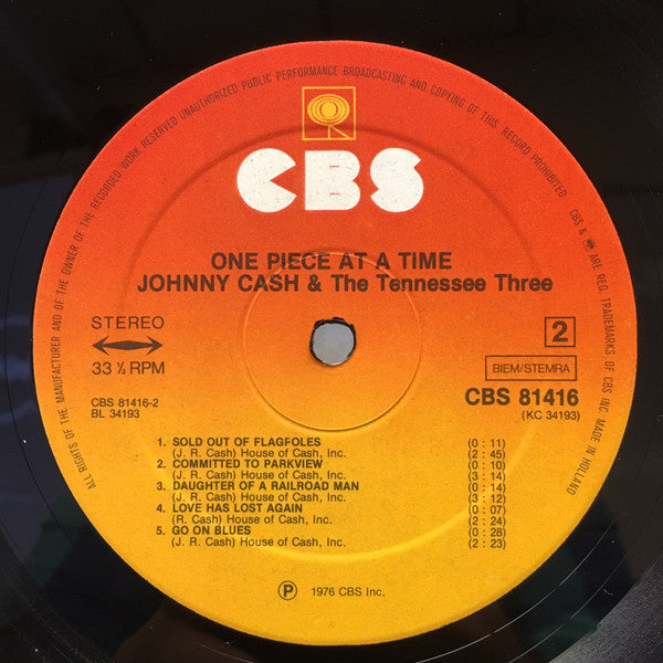 Johnny Cash And The Tennessee Three : One Piece At A Time (LP, Album)