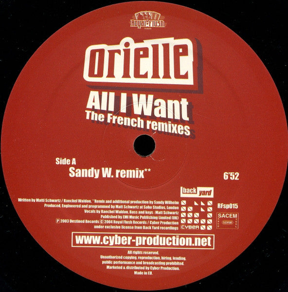 Orielle : All I Want (The French Remixes) (12", Maxi)