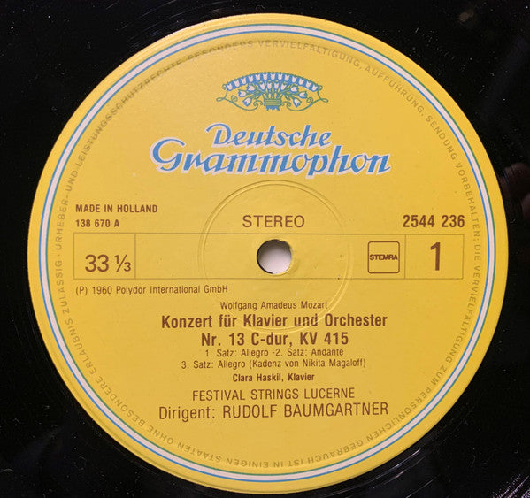 Clara Haskil, Andor Foldes - Wolfgang Amadeus Mozart : Klavierkonzerte Nr. 13 & 15 (LP, Comp, RE)