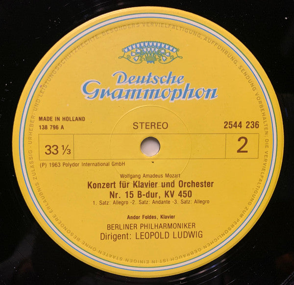 Clara Haskil, Andor Foldes - Wolfgang Amadeus Mozart : Klavierkonzerte Nr. 13 & 15 (LP, Comp, RE)