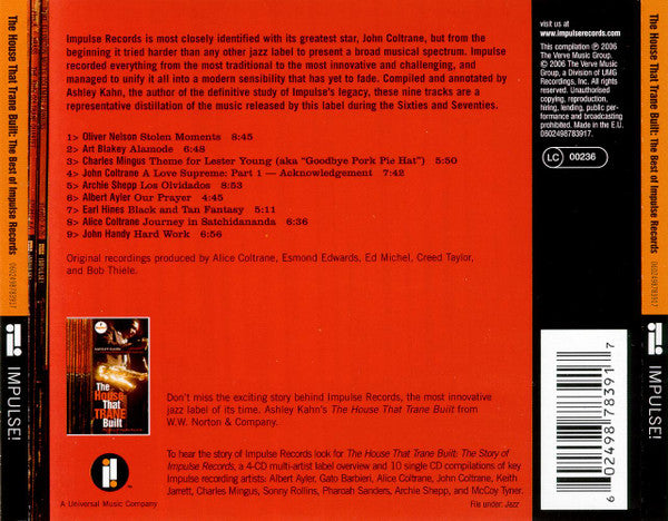 Various : The House That Trane Built: The Best Of Impulse Records (CD, Comp)