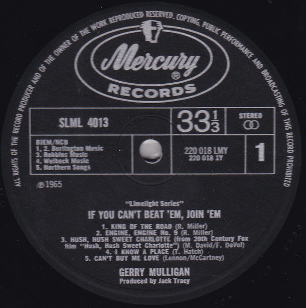 Gerry Mulligan : If You Can't Beat 'Em, Join 'Em (LP, Album)