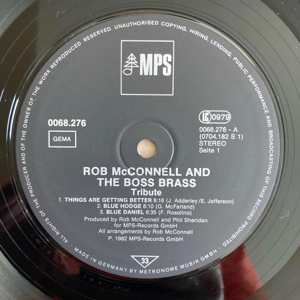Rob McConnell & The Boss Brass : Tribute (LP, Album)
