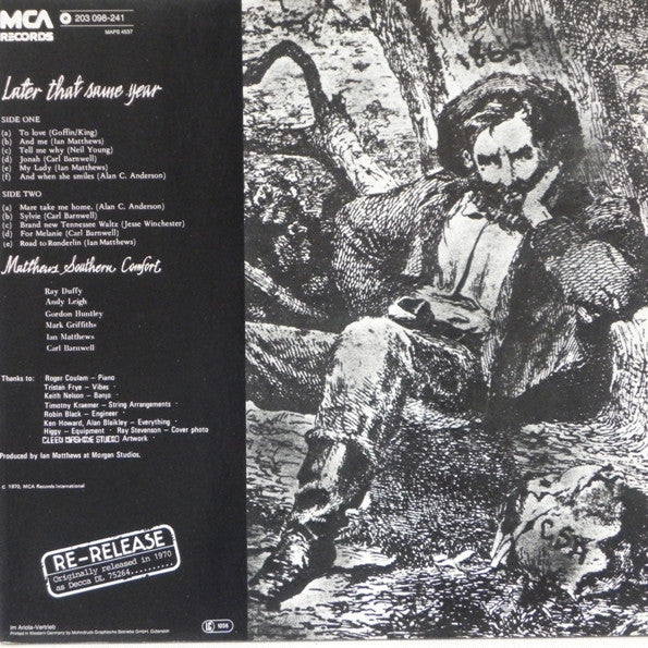 Matthews Southern Comfort* : Later That Same Year (LP, Album, RE)