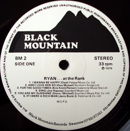 Ryan Davies (2) Featuring Benny Litchfield Orchestra : Ryan… At The Rank (LP, Album)