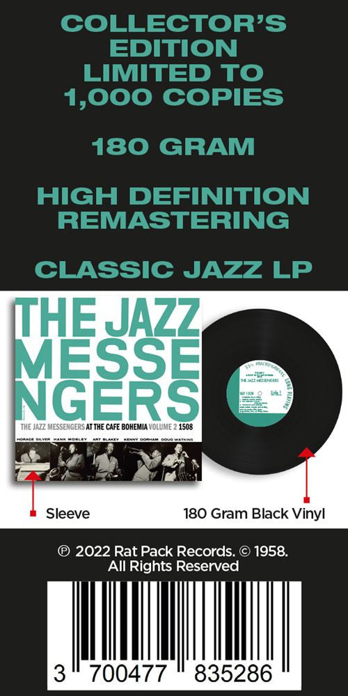 Art Blakey & The Jazz Messengers : At The Café Bohemia Volume 2 (LP, Album, Mono, Ltd, RE, Unofficial)