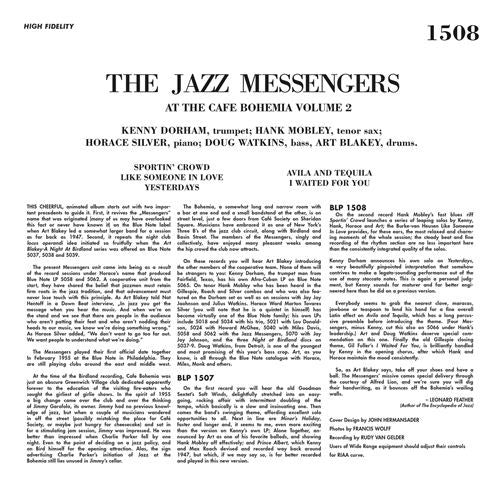 Art Blakey & The Jazz Messengers : At The Café Bohemia Volume 2 (LP, Album, Mono, Ltd, RE, Unofficial)