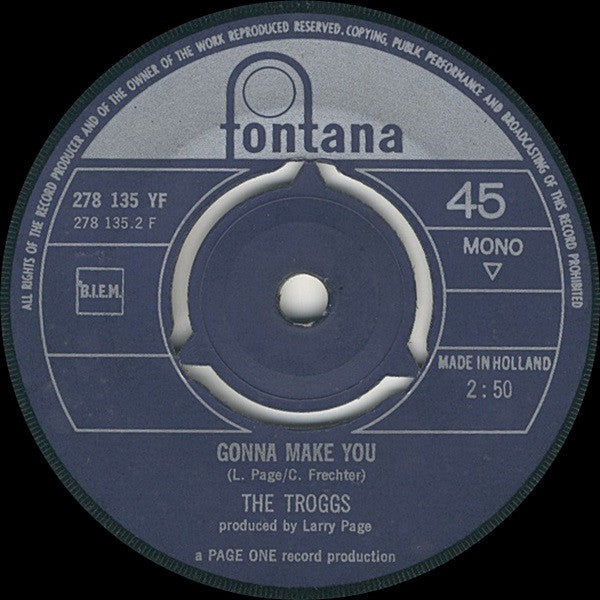 The Troggs : I Can't Control Myself  (7", Single, Mono)