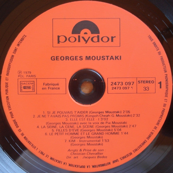 Georges Moustaki : Georges Moustaki (LP, Album, Gat)