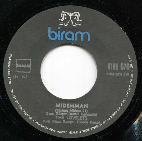 The Lovelets : Snow For Two / Midemman (Theme Midem 74) (7", Single)