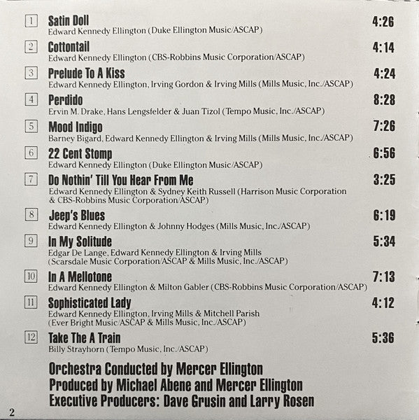 The Duke Ellington Orchestra : Digital Duke (CD, Album, ICM)