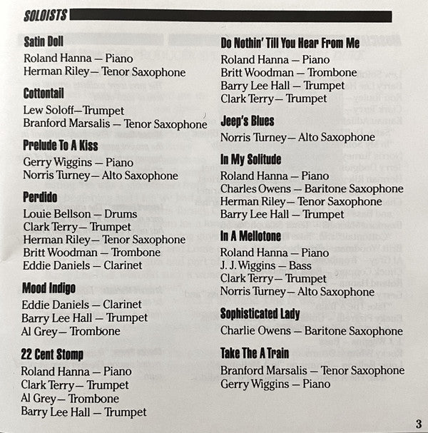 The Duke Ellington Orchestra : Digital Duke (CD, Album, ICM)