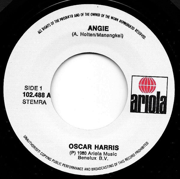 Oscar Harris : Angie (7")