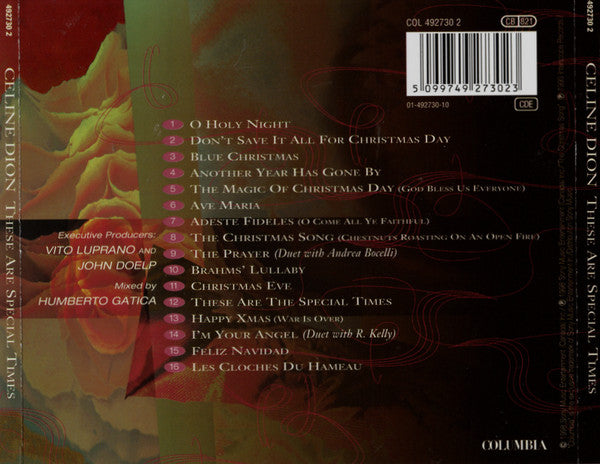 Céline Dion : These Are Special Times (CD, Album, RE)