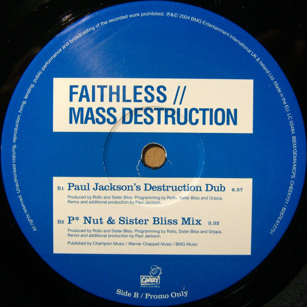 Faithless : Mass Destruction (2x12", Promo)