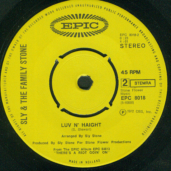 Sly & The Family Stone : Smilin' (7", Single, 4-p)