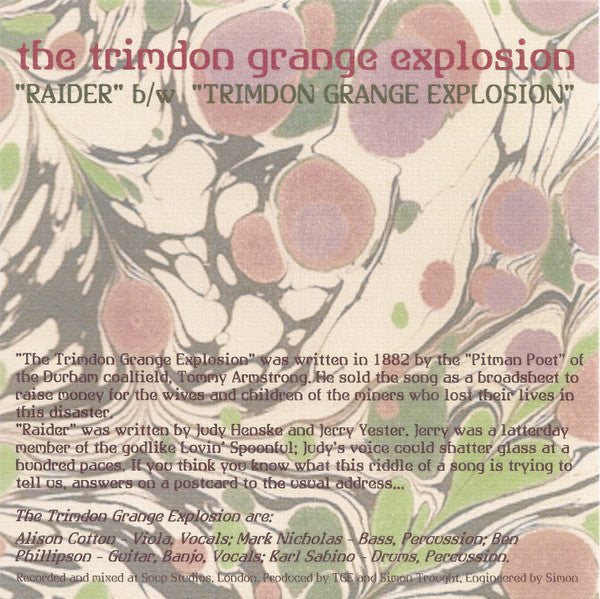 The Trimdon Grange Explosion : Raider / The Trimdon Grange Explosion (7", Ltd, Num)