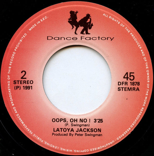 La Toya Jackson : Oops, Oh No! (7")