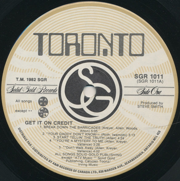 Toronto (4) : Get It On Credit (LP, Album)