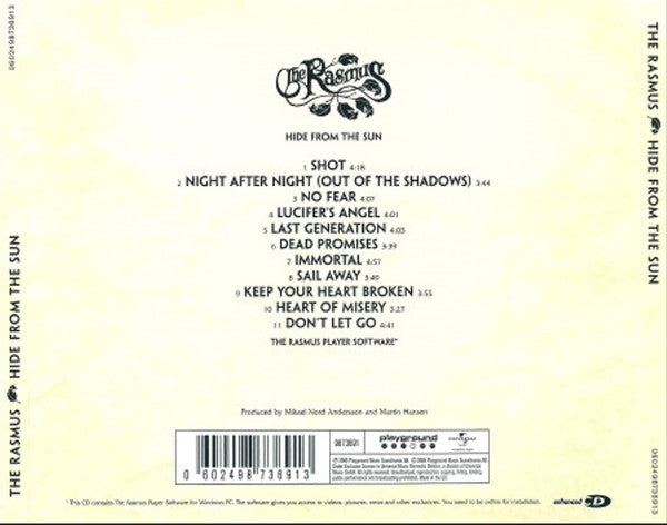 The Rasmus : Hide From The Sun (CD, Album, Enh)